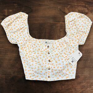 Billabong Sweet Memory Top | NWT | White Floral | Size L